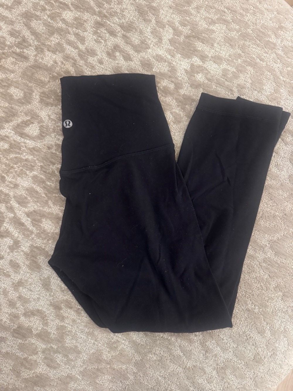Lululemon Black Align crop High-Rise Leggings size 4